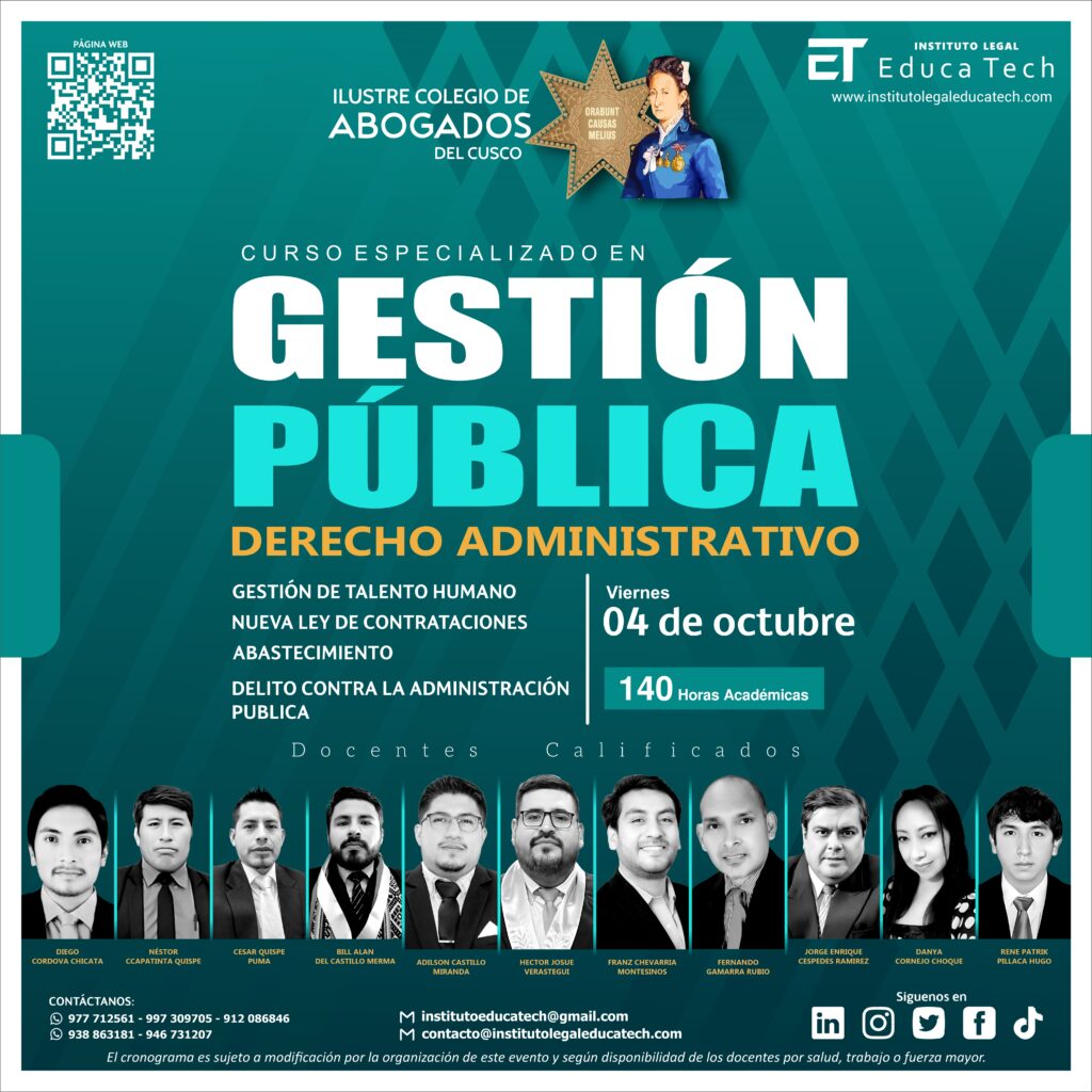 Curso especializado en Gestión Pública